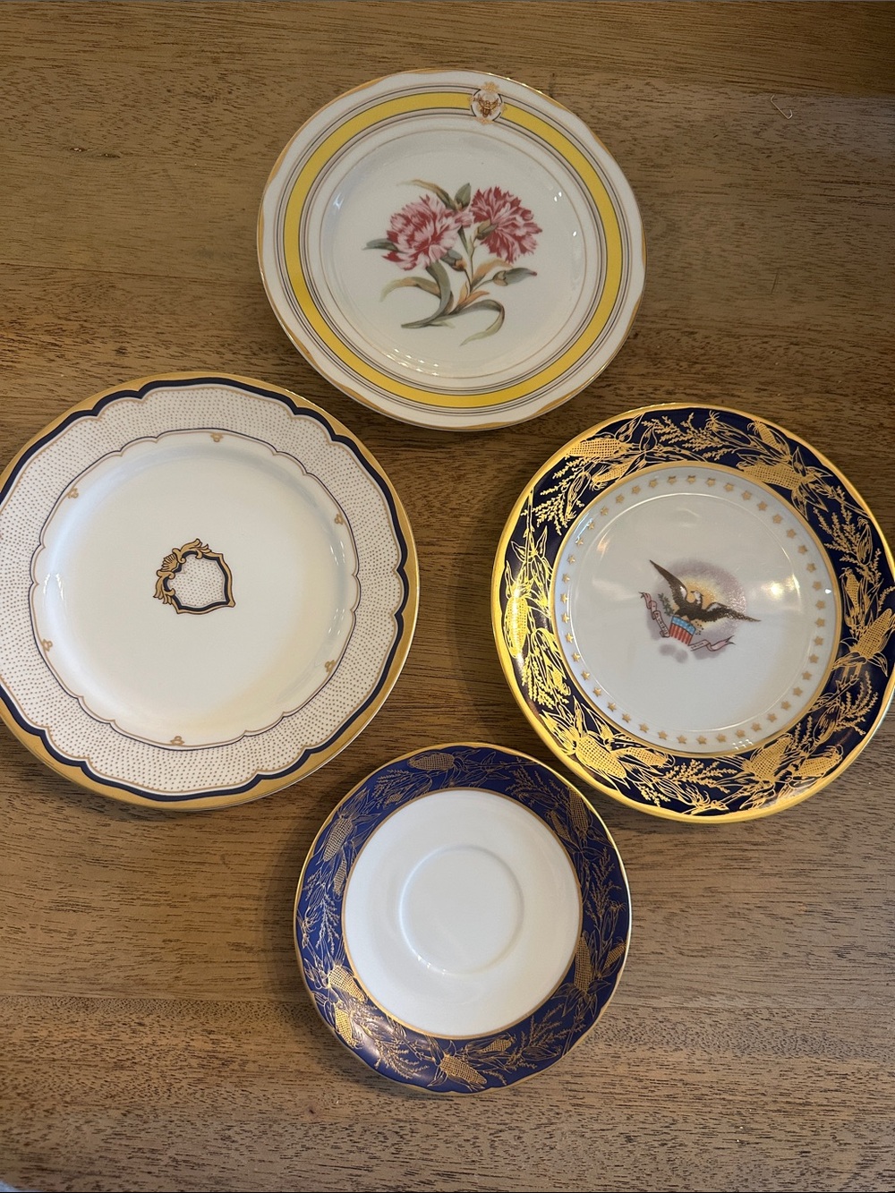 Woodmere White House Dessert Plate Set of 4 Harrison Grant Pierce China saucer